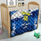 Personalized Curacao Football Quilt Marlin Mascot Blue National Flag Accents