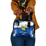 Personalized Curacao Football Shoulder Handbag Marlin Mascot Blue National Flag Accents