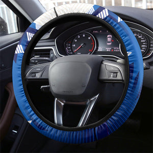Curacao Football Steering Wheel Cover Marlin Mascot Blue National Flag Accents