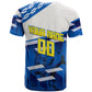 Personalized Curacao Football T shirt Marlin Mascot Blue National Flag Accents