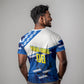 Personalized Curacao Football T shirt Marlin Mascot Blue National Flag Accents
