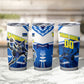 Personalized Curacao Football Tumbler Cup Marlin Mascot Blue National Flag Accents