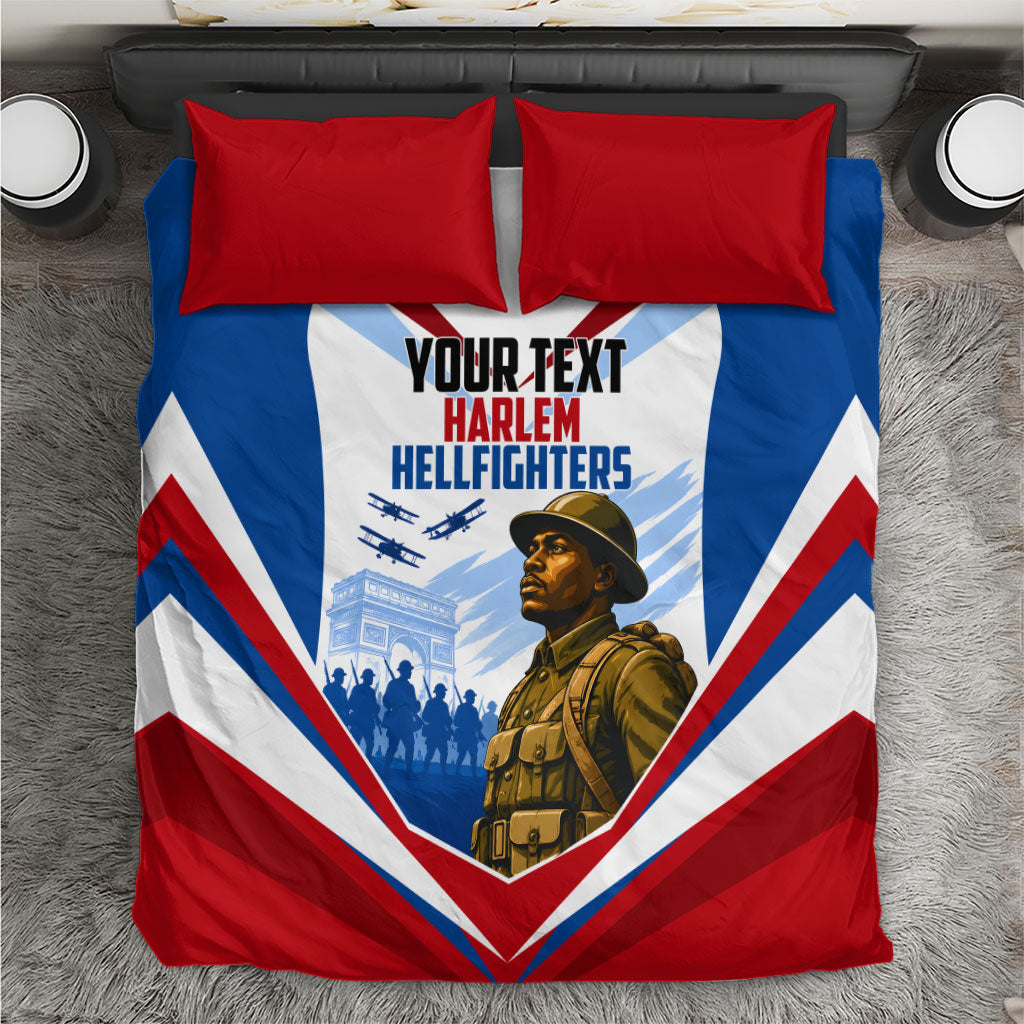 Personalized Harlem Hellfighters Bedding Set Vintage WWI Military History Patriotic Art