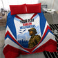 Personalized Harlem Hellfighters Bedding Set Vintage WWI Military History Patriotic Art