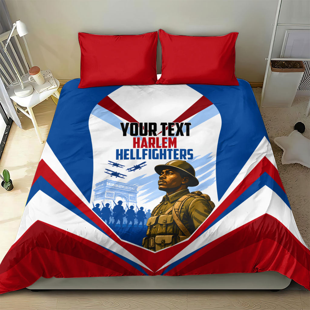 Personalized Harlem Hellfighters Bedding Set Vintage WWI Military History Patriotic Art