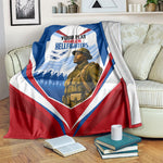 Personalized Harlem Hellfighters Blanket Vintage WWI Military History Patriotic Art