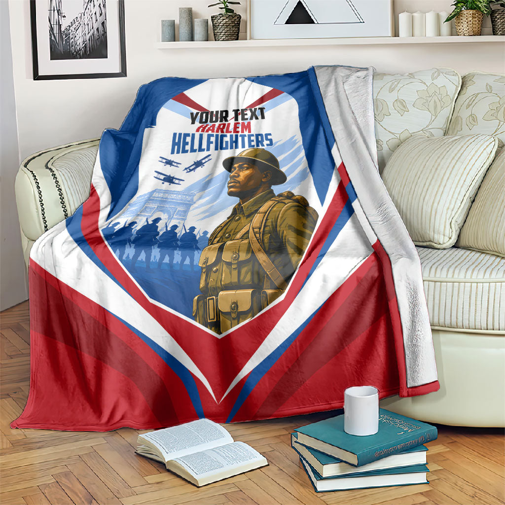 Personalized Harlem Hellfighters Blanket Vintage WWI Military History Patriotic Art