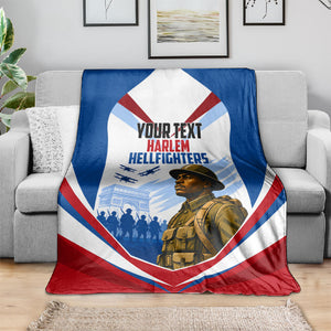 Personalized Harlem Hellfighters Blanket Vintage WWI Military History Patriotic Art