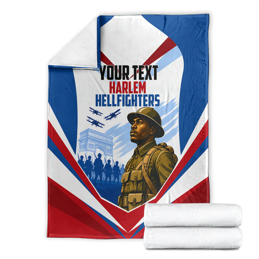 Personalized Harlem Hellfighters Blanket Vintage WWI Military History Patriotic Art