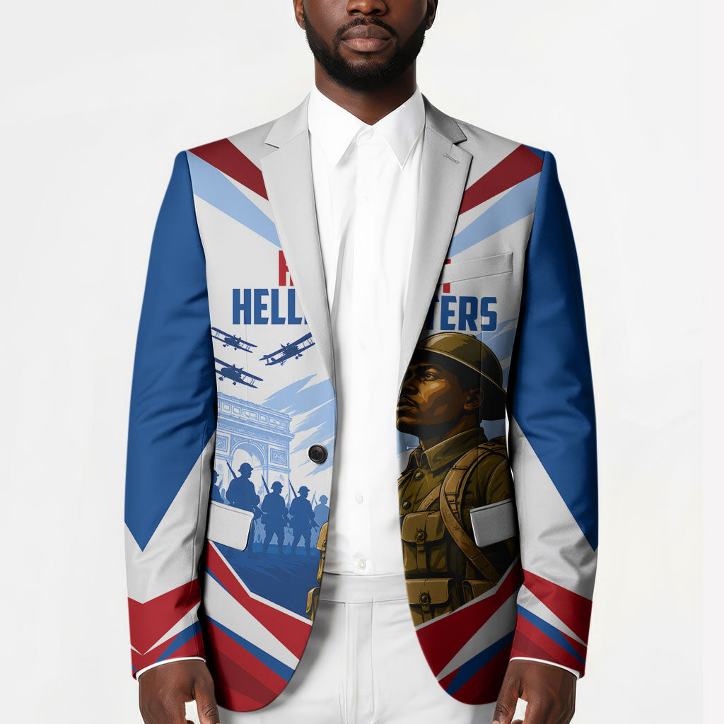 Personalized Harlem Hellfighters Blazer Vintage WWI Military History Patriotic Art