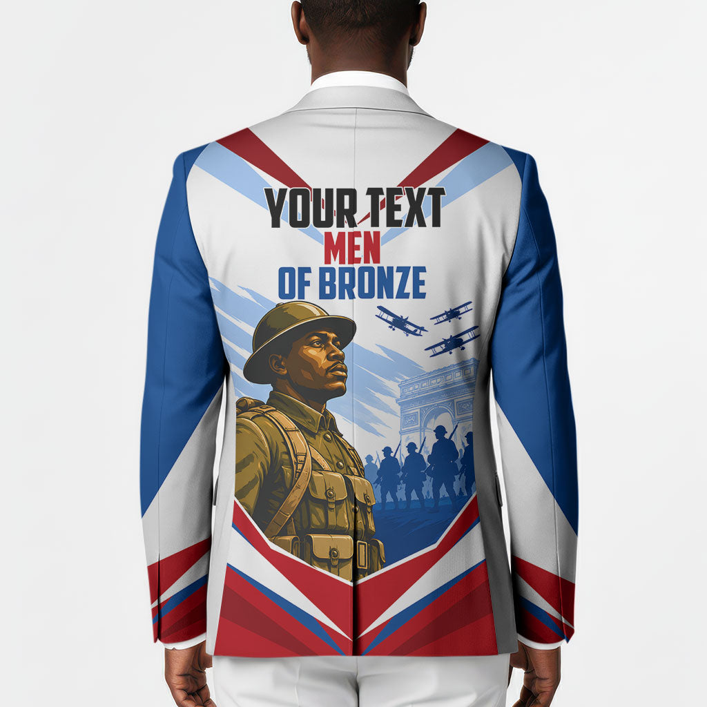 Personalized Harlem Hellfighters Blazer Vintage WWI Military History Patriotic Art