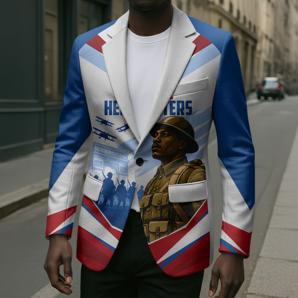 Personalized Harlem Hellfighters Blazer Vintage WWI Military History Patriotic Art