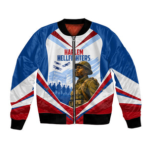 Personalized Harlem Hellfighters Bomber Jacket Vintage WWI Military History Patriotic Art