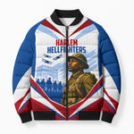 Personalized Harlem Hellfighters Bomber Puffer Jacket Vintage WWI Military History Patriotic Art