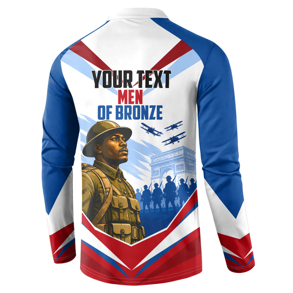 Personalized Harlem Hellfighters Button Sweatshirt Vintage WWI Military History Patriotic Art