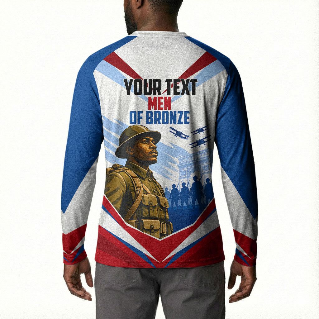 Personalized Harlem Hellfighters Button Sweatshirt Vintage WWI Military History Patriotic Art