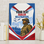 Personalized Harlem Hellfighters Canvas Wall Art Vintage WWI Military History Patriotic Art