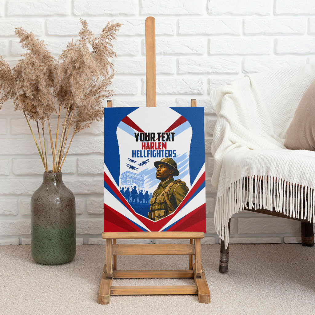 Personalized Harlem Hellfighters Canvas Wall Art Vintage WWI Military History Patriotic Art