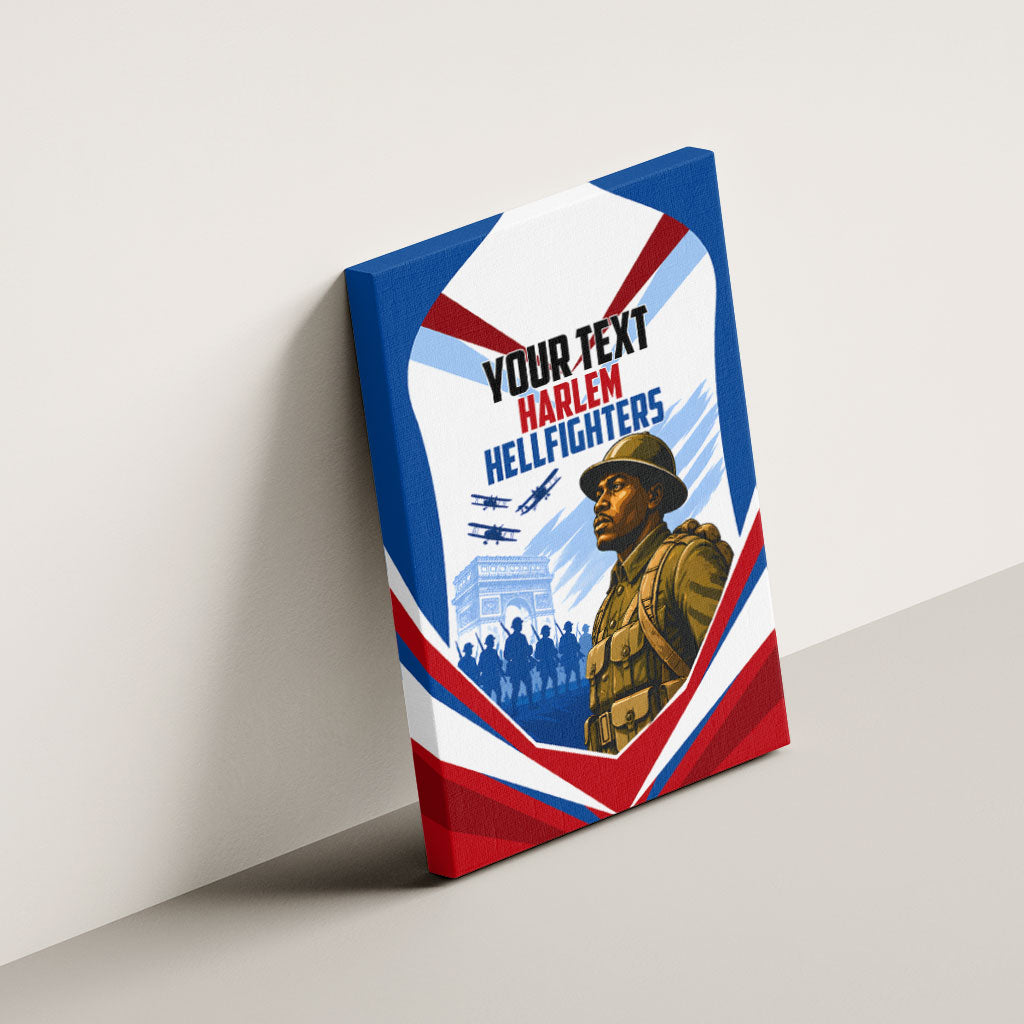 Personalized Harlem Hellfighters Canvas Wall Art Vintage WWI Military History Patriotic Art