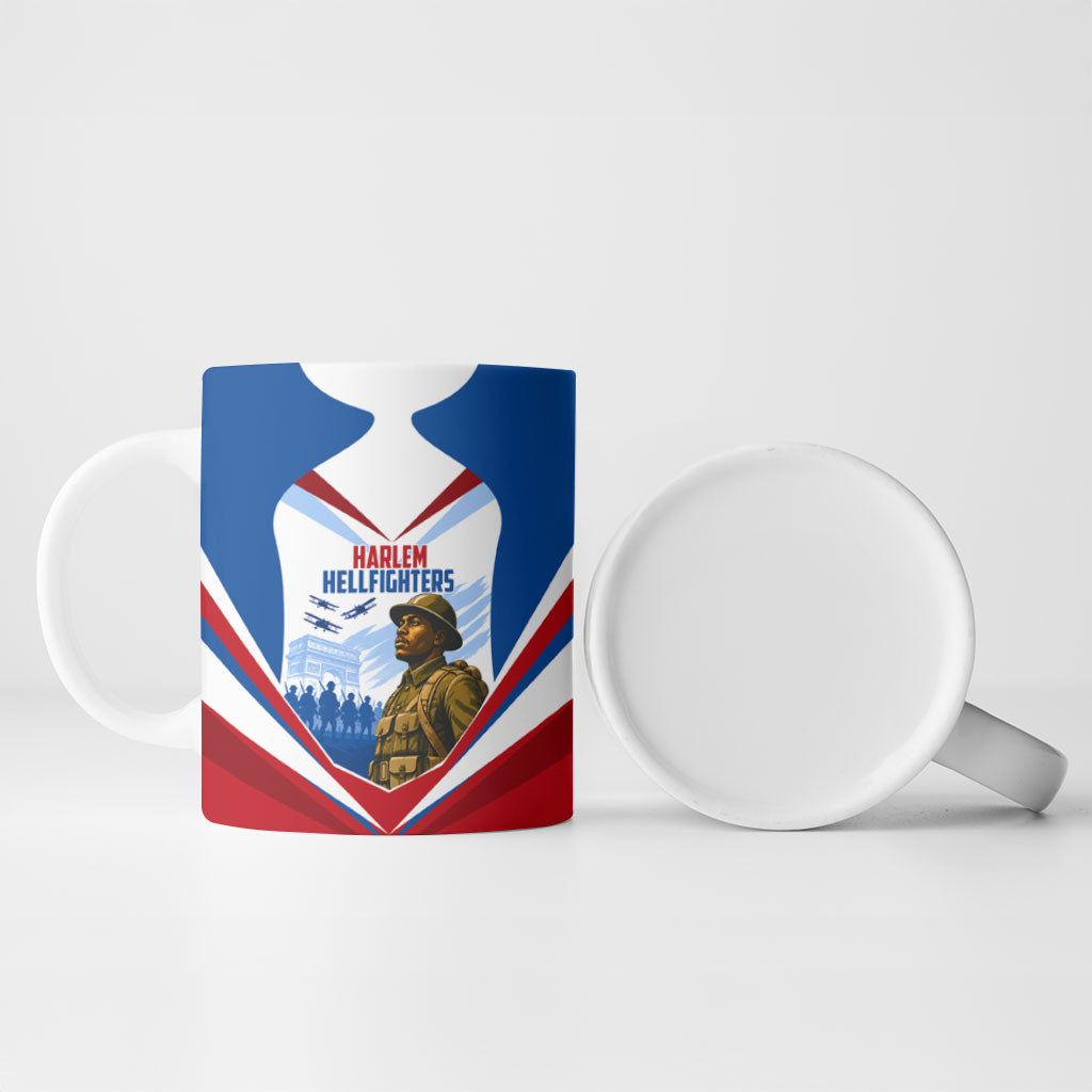 Personalized Harlem Hellfighters Ceramic Mug Vintage WWI Military History Patriotic Art