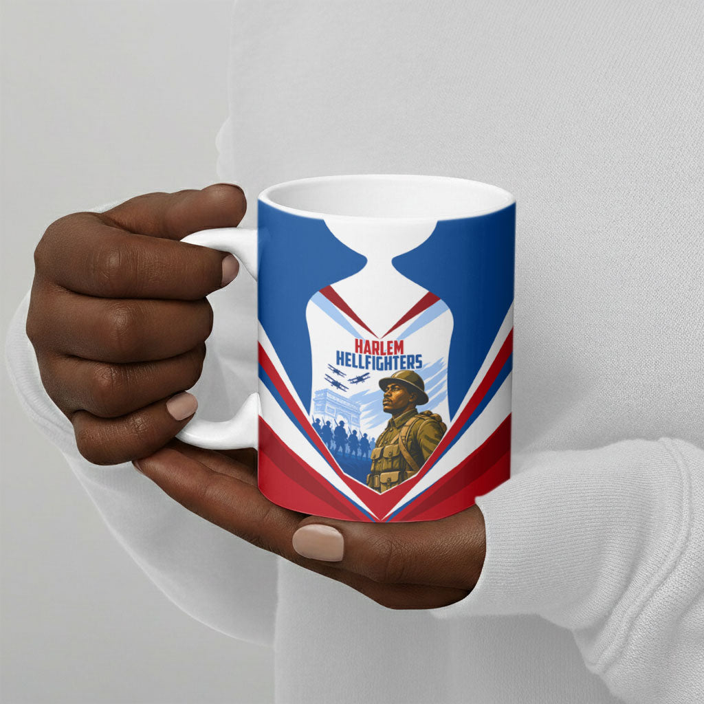 Personalized Harlem Hellfighters Ceramic Mug Vintage WWI Military History Patriotic Art