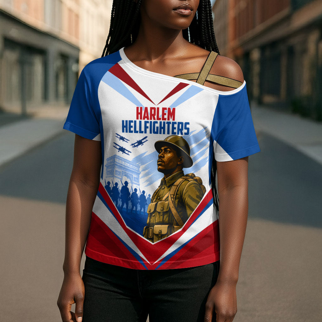 Personalized Harlem Hellfighters Cross Shoulder Shirt Vintage WWI Military History Patriotic Art