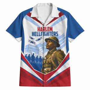 Personalized Harlem Hellfighters Hawaiian Shirt Vintage WWI Military History Patriotic Art