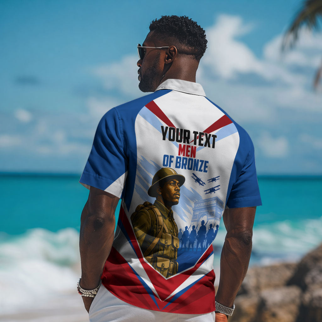 Personalized Harlem Hellfighters Hawaiian Shirt Vintage WWI Military History Patriotic Art