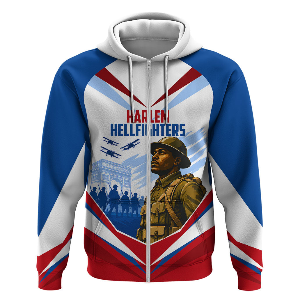 Personalized Harlem Hellfighters Hoodie Vintage WWI Military History Patriotic Art