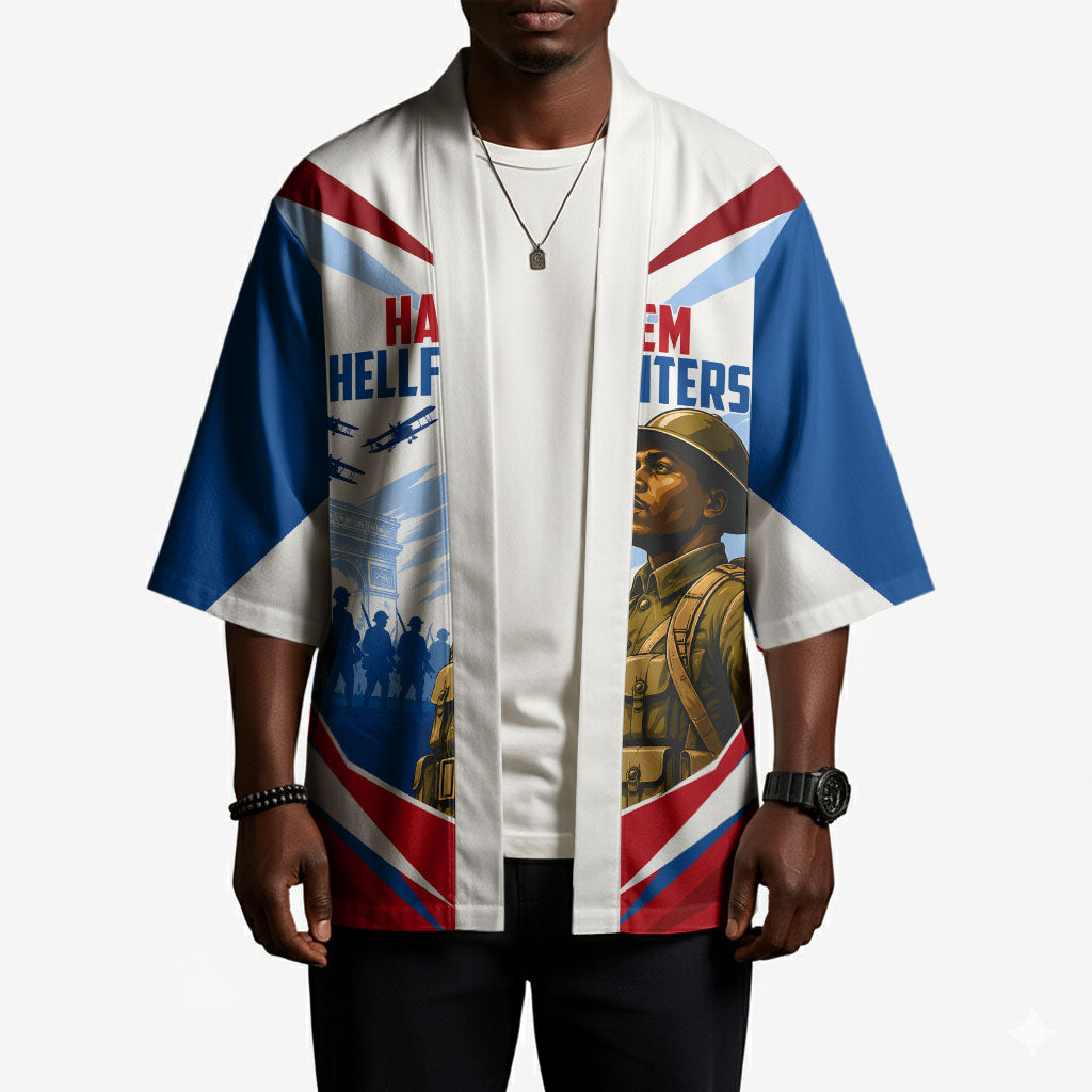 Personalized Harlem Hellfighters Kimono Vintage WWI Military History Patriotic Art