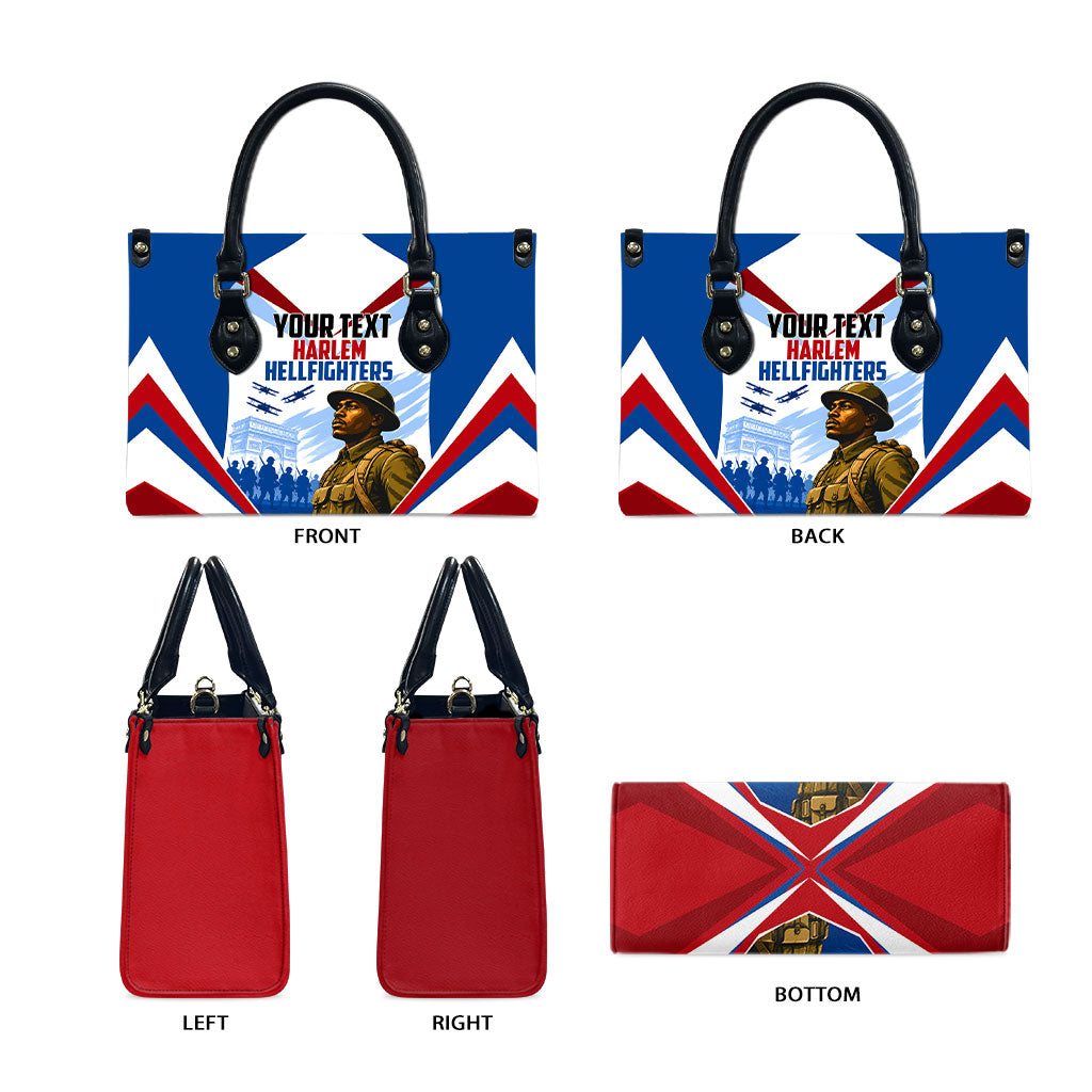 Personalized Harlem Hellfighters Leather Bag Vintage WWI Military History Patriotic Art