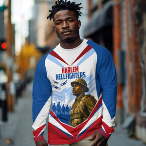Personalized Harlem Hellfighters Long Sleeve Shirt Vintage WWI Military History Patriotic Art