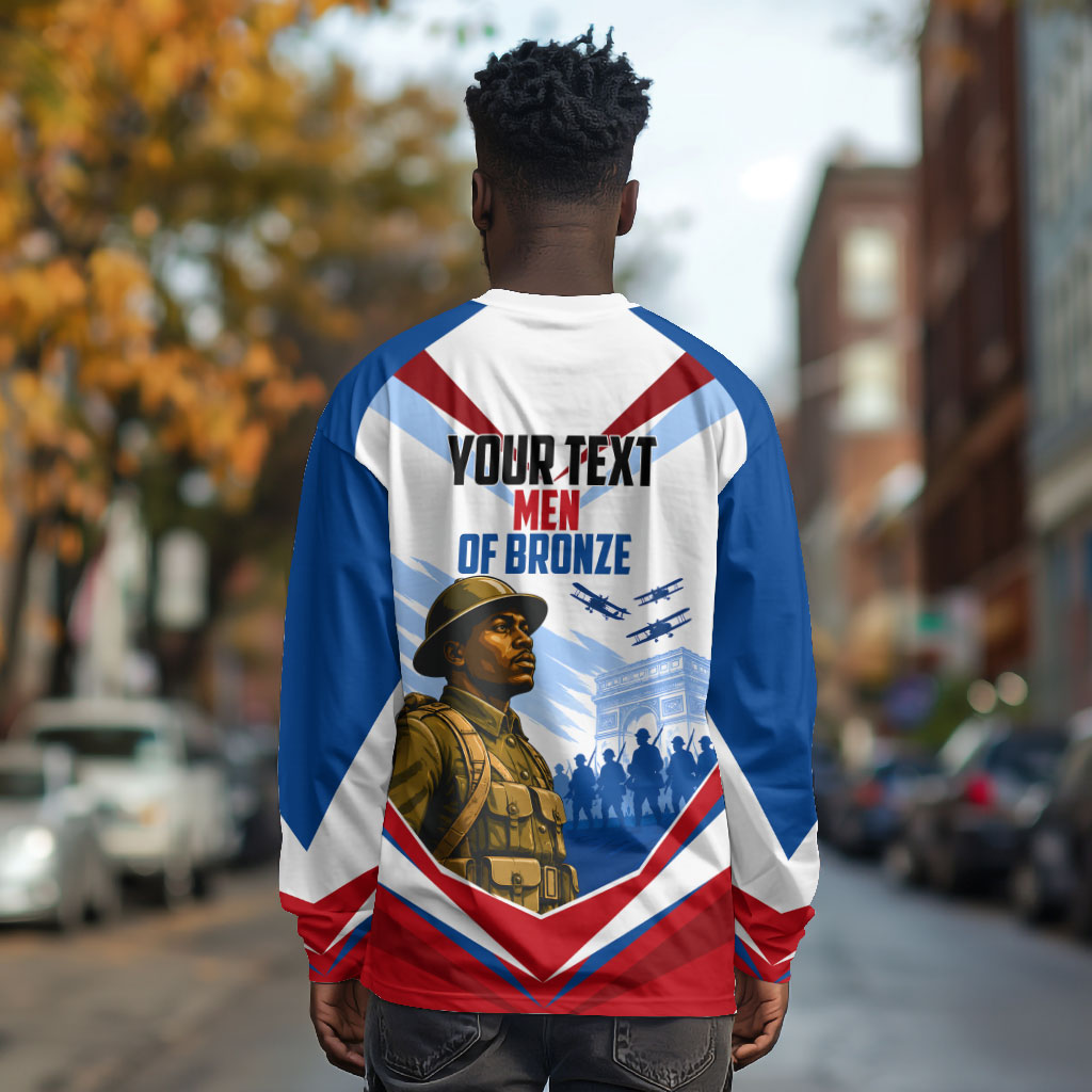 Personalized Harlem Hellfighters Long Sleeve Shirt Vintage WWI Military History Patriotic Art