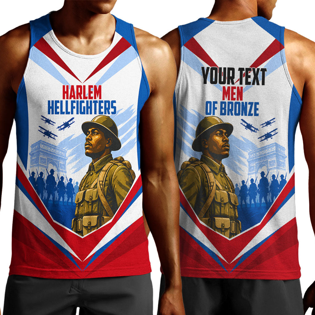 Personalized Harlem Hellfighters Men Tank Top Vintage WWI Military History Patriotic Art