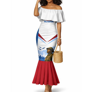 Personalized Harlem Hellfighters Mermaid Dress Vintage WWI Military History Patriotic Art