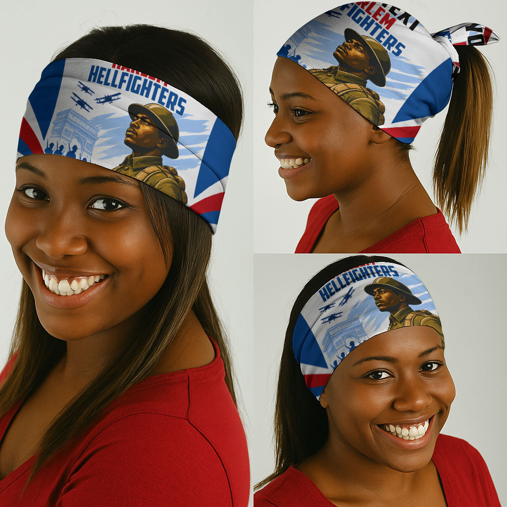 Personalized Harlem Hellfighters Neck Gaiter Vintage WWI Military History Patriotic Art