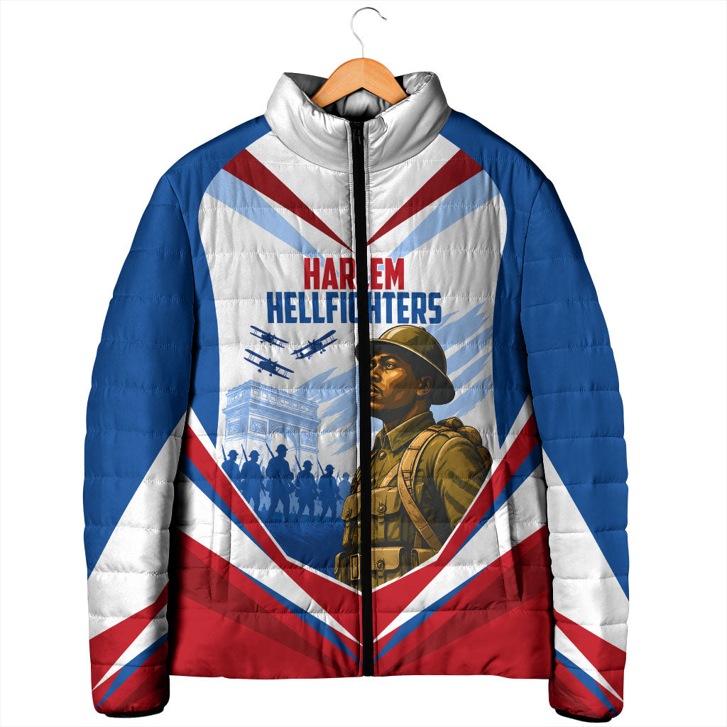 Personalized Harlem Hellfighters Padded Jacket Vintage WWI Military History Patriotic Art
