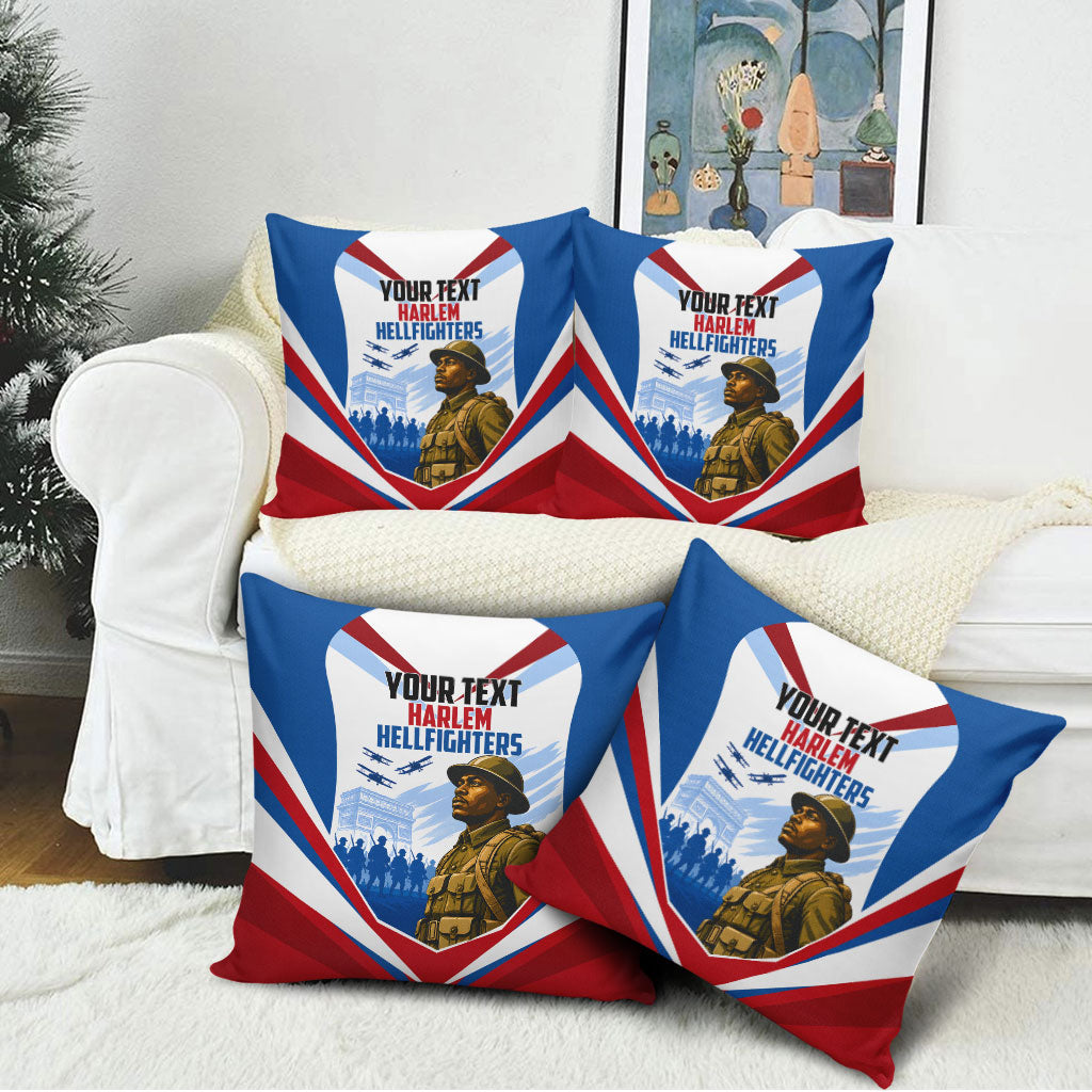 Personalized Harlem Hellfighters Pillow Cover Vintage WWI Military History Patriotic Art