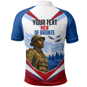 Personalized Harlem Hellfighters Polo Shirt Vintage WWI Military History Patriotic Art