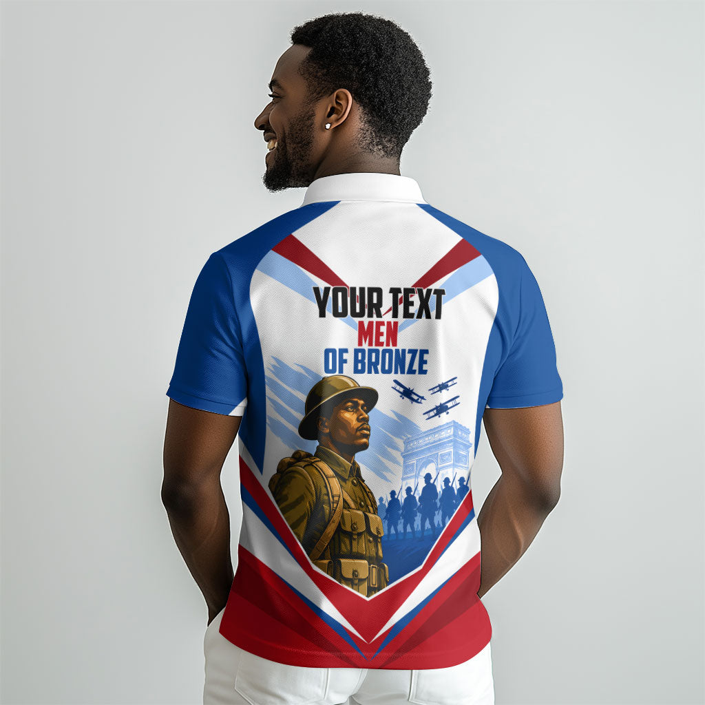 Personalized Harlem Hellfighters Polo Shirt Vintage WWI Military History Patriotic Art