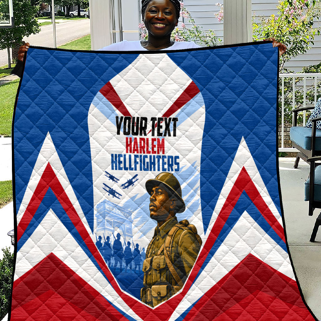 Personalized Harlem Hellfighters Quilt Vintage WWI Military History Patriotic Art
