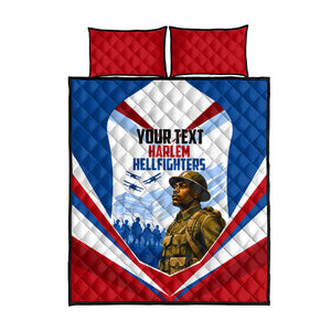 Personalized Harlem Hellfighters Quilt Bed Set Vintage WWI Military History Patriotic Art