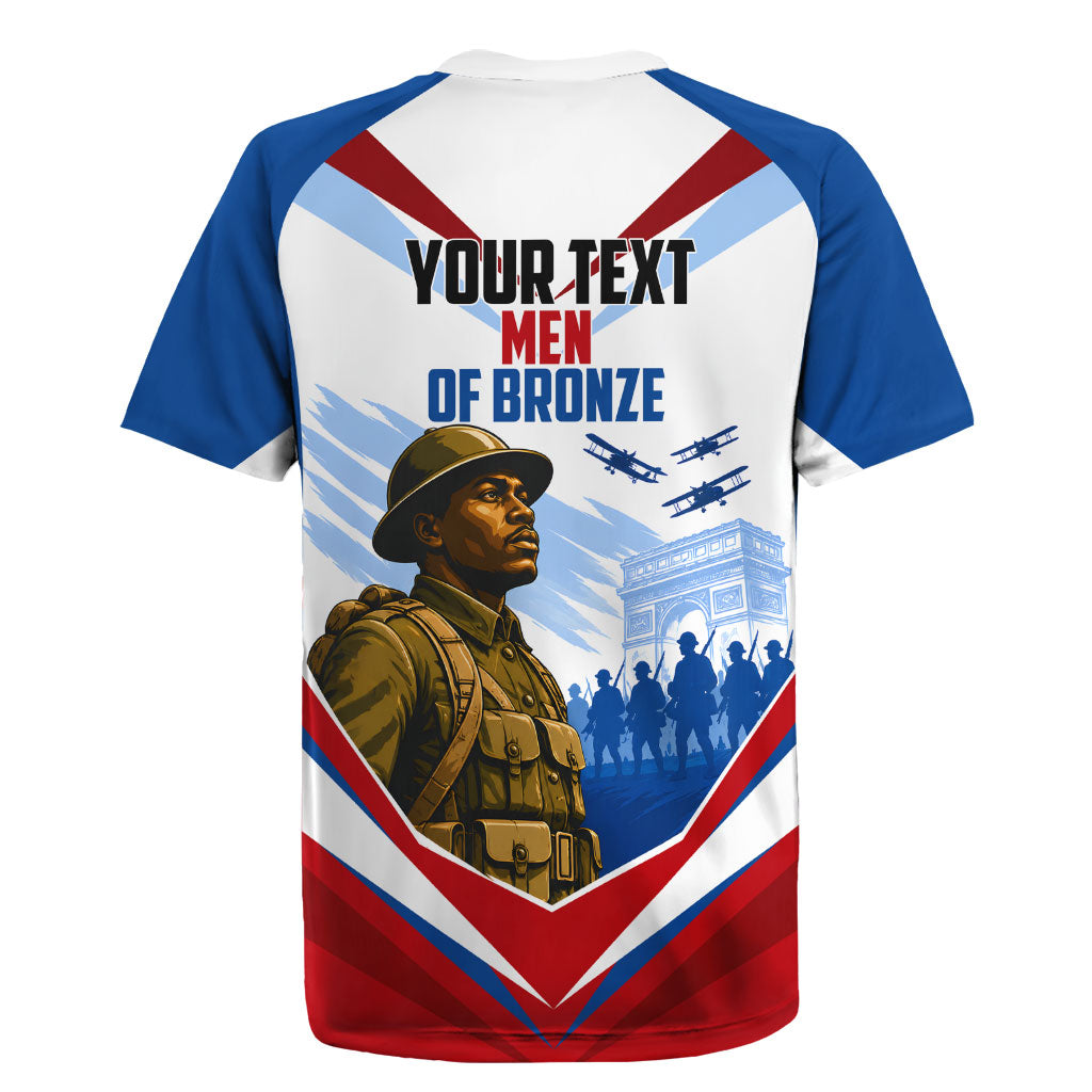 Personalized Harlem Hellfighters Rugby Jersey Vintage WWI Military History Patriotic Art