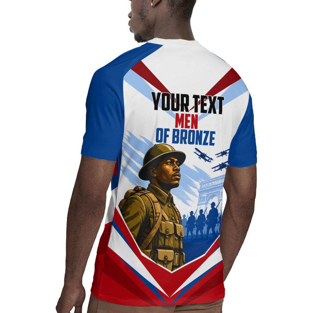 Personalized Harlem Hellfighters Rugby Jersey Vintage WWI Military History Patriotic Art