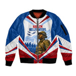 Personalized Harlem Hellfighters Sleeve Zip Bomber Jacket Vintage WWI Military History Patriotic Art