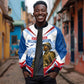 Personalized Harlem Hellfighters Sleeve Zip Bomber Jacket Vintage WWI Military History Patriotic Art