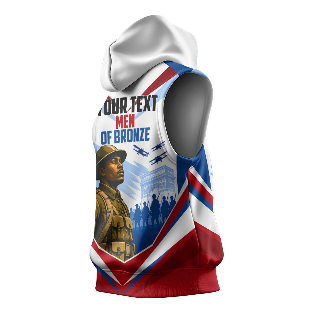 Personalized Harlem Hellfighters Sleeveless Hoodie Vintage WWI Military History Patriotic Art