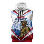 Personalized Harlem Hellfighters Sleeveless Zip Hoodie Vintage WWI Military History Patriotic Art