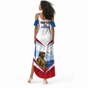 Personalized Harlem Hellfighters Summer Maxi Dress Vintage WWI Military History Patriotic Art