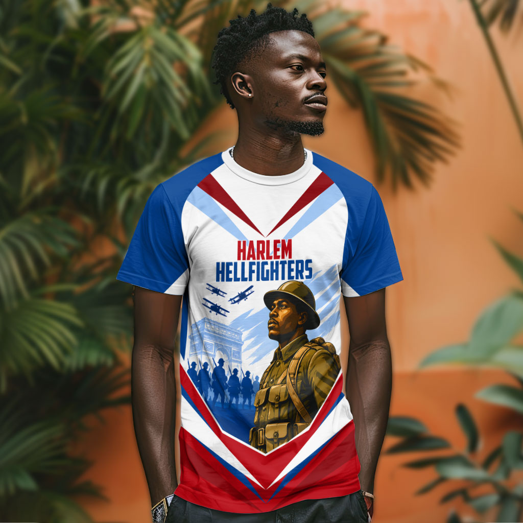 Personalized Harlem Hellfighters T shirt Vintage WWI Military History Patriotic Art